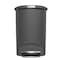 Simplehuman 50 Liter/13 Gallon Semi-Round Kitchen Step Trash Can with Secure Slide Lock, Grey Plastic CW1357 - alternate 2